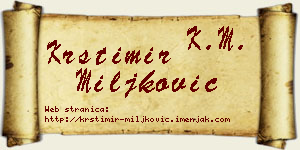 Krstimir Miljković vizit kartica